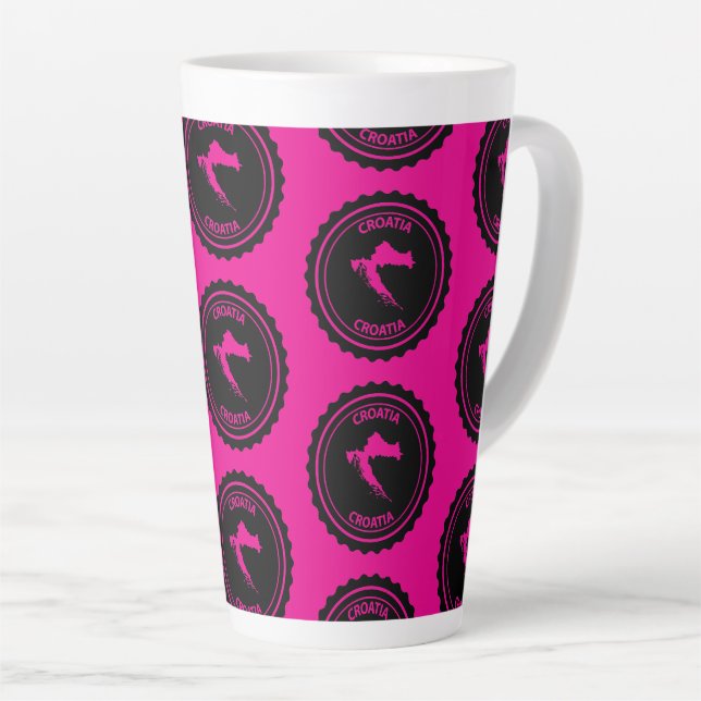 Caneca De Café Latte Croácia (Ângulo direito)