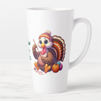 Caneca De Café Latte Crocheting de turkey com nome personalizado