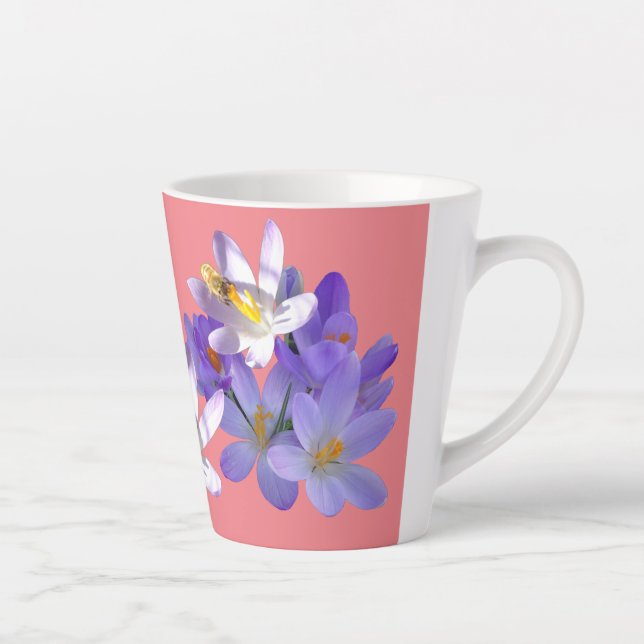 Caneca De Café Latte Crocos Roxos com Caneca Latte Rosa (Direita)