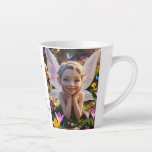 Caneca De Café Latte Crocus Fairy