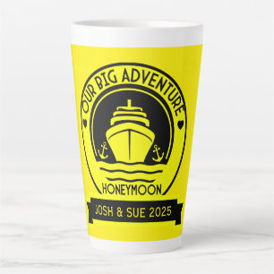 Caneca De Café Latte Cruzeiro da Lua de Honeymoon