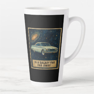 Caneca De Café Latte Cruzeiro Retro no Espaço Profundo