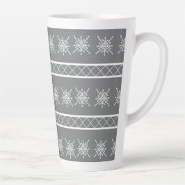 Caneca De Café Latte Crystalized Snowflake