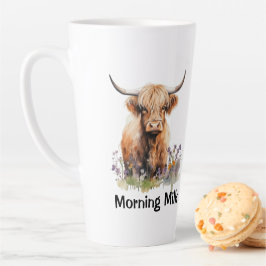 Caneca De Café Latte Cuja Vaca Do Terreno Superior É Um Leite Personali