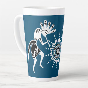 Caneca De Café Latte Cultura Nativos Americanos - Dança do Sol Kokopell