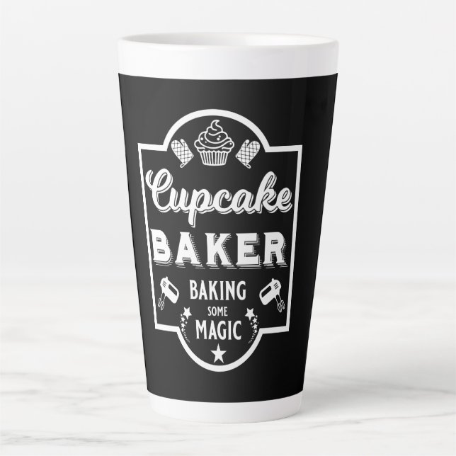 Caneca De Café Latte Cupcake Master Baker (Frente)