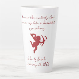 Caneca De Café Latte CUPID You are the melody that makes my VALENTINE