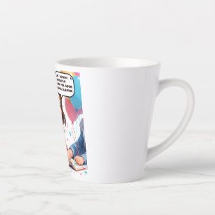 Caneca De Café Latte Curiosa garota de aniversário - Abraçando o plendo