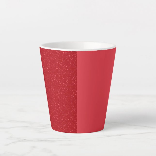 Caneca De Café Latte Custom Tomato Red Split Latte Mug (Frente)