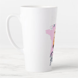 Caneca De Café Latte Customizable Travel Themed Paris Latte Mug