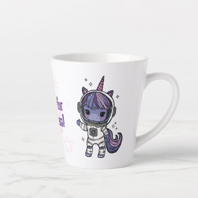 Caneca De Café Latte Cute Astro Unicorn Mug (Direita)