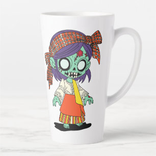 Caneca De Café Latte Cute Filipino Zombie