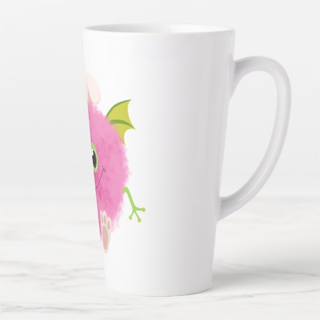 Caneca De Café Latte Cute fluffy rabbit monster (Direita)