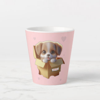 Caneca De Café Latte Cute Puppy Latte Mug | Kawaii Dog Gift