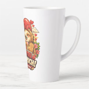 Caneca De Café Latte Cute Sloth Design de Amor no Dia dos Namorados, Eu