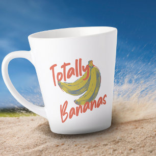 Caneca De Café Latte Cute verão europeu totalmente bananas Risograph