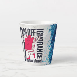 Caneca De Café Latte Cute Whimsical Reading Book Character 