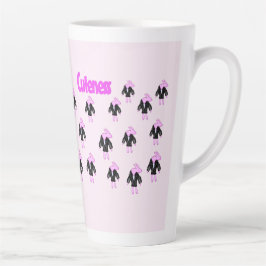 Caneca De Café Latte Cutensina Rosa De Coelho