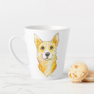 Caneca De Café Latte Cutie Corgi