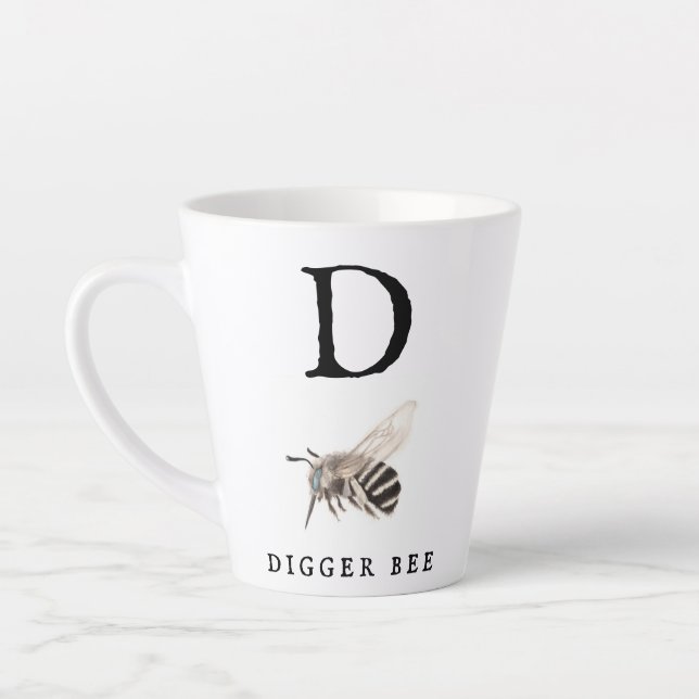 Caneca De Café Latte "D" Digger Bee (Esquerda)