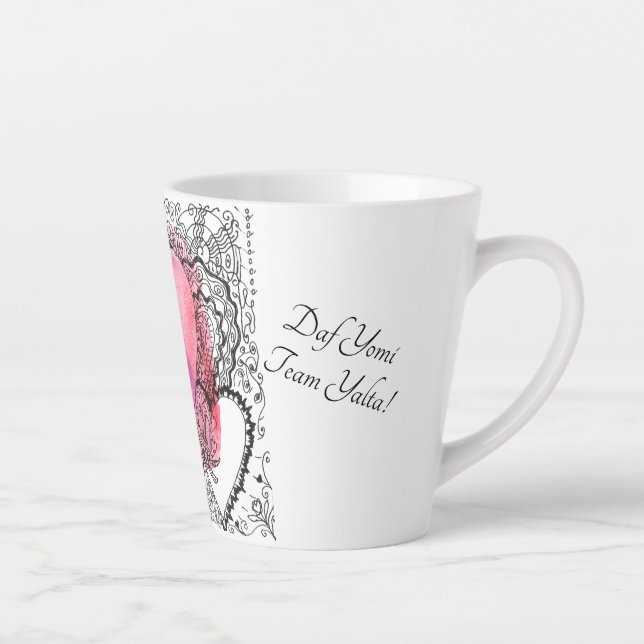 Caneca De Café Latte Daf Yomi (Direita)