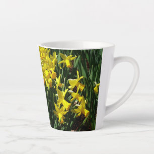 Caneca De Café Latte Daffodils Amarelos I Flores De Mola Cheery