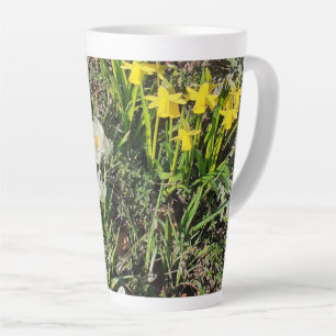 Caneca De Café Latte Daffodils & Crocus Latte Mug