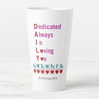 Caneca De Café Latte Daily Acronym Lattee