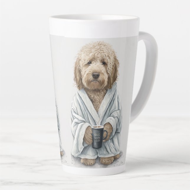 Caneca De Café Latte Dama de cachorro de Goldendoodle labradoodle (Ângulo direito)