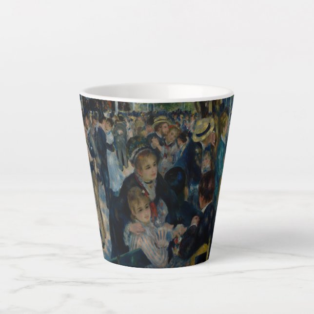 Caneca De Café Latte Dança no Le Moulin de la Galette - Auguste Renoir (Frente)