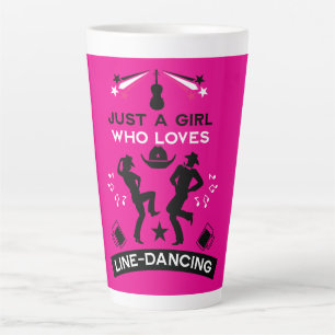 Caneca De Café Latte Dança por linha de música country