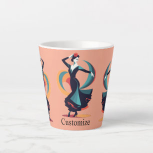 Caneca De Café Latte Dançarino do Flamenco Thunder_Cove