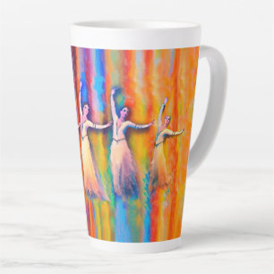 Caneca De Café Latte Dançarinos Coloridos Latte Mug