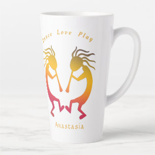 Caneca De Café Latte Dance Love Play Aproveite a vida