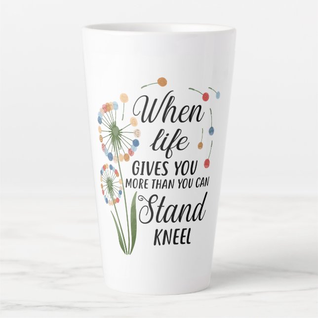 Caneca De Café Latte Dandelion Inspirador (Frente)