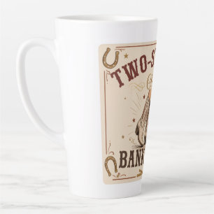 Caneca De Café Latte Dando Dois Passos Mais Perto da Falência Sinal Oci