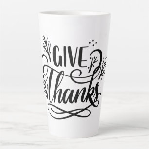 Caneca De Café Latte Dar Obrigados