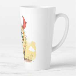 Caneca De Café Latte „Das fröhliche Punkti-Monster“