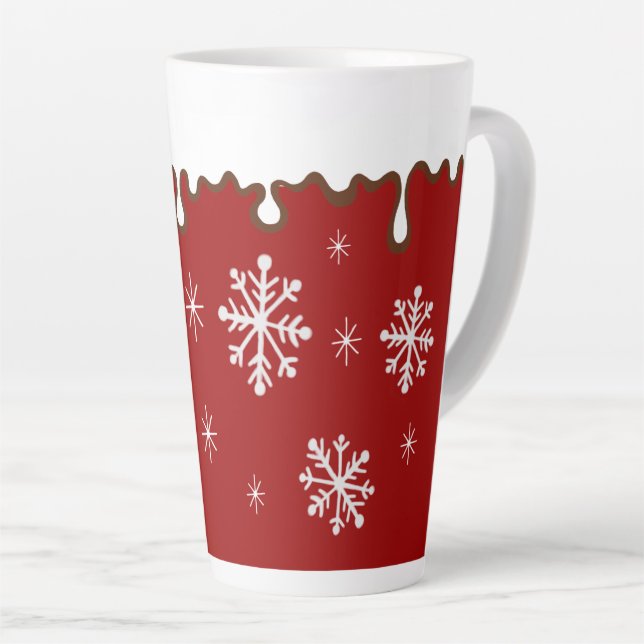Caneca de Café Latte de Férias Grande Presente (Ângulo direito)