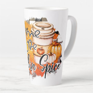 Caneca De Café Latte Dê-Me A Especialidade De Pumpkin  Ação de Graç