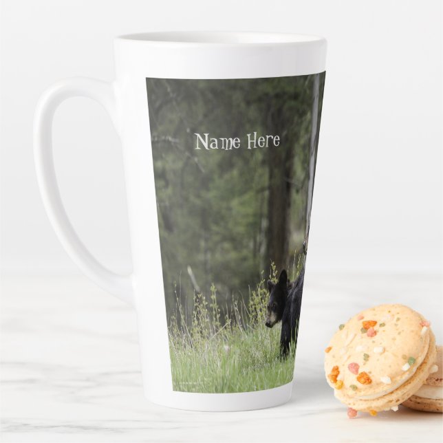 Caneca de Café Latte de Urso Personalizada   (In Situ)