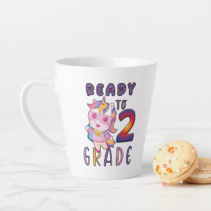 Caneca De Café Latte De Volta À Escola, Prontos Para O 2º Ano