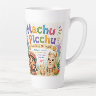 CANECA DE CAFÉ LATTE DECORACION PARA NIÑOS MACHUPICCHU