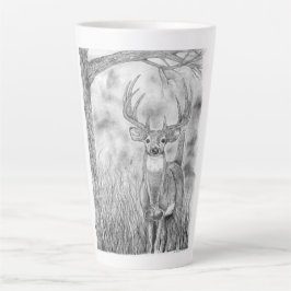 Caneca De Café Latte Deer in Woods Latte Mug