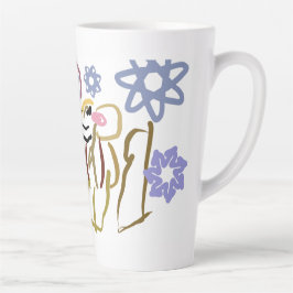 Caneca De Café Latte Deer's winter lover