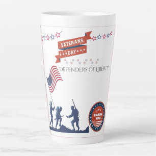 Caneca De Café Latte Defensores da Liberdade branco