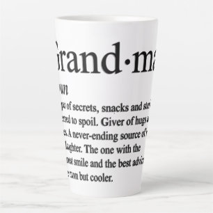 Caneca De Café Latte Definição de Avó Engraçada