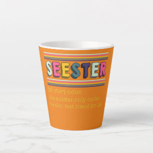Caneca De Café Latte Definição De Seester Como Uma Irmã Só Mais Fria 
