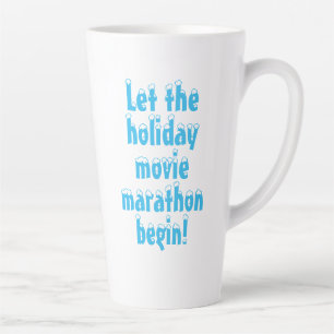 Caneca De Café Latte Deixe a maratona de filmes de Natal começar! Coff