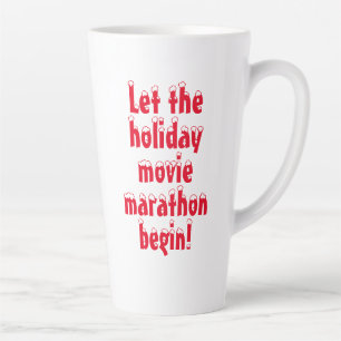 Caneca De Café Latte Deixe a maratona de filmes de Natal começar! Coff